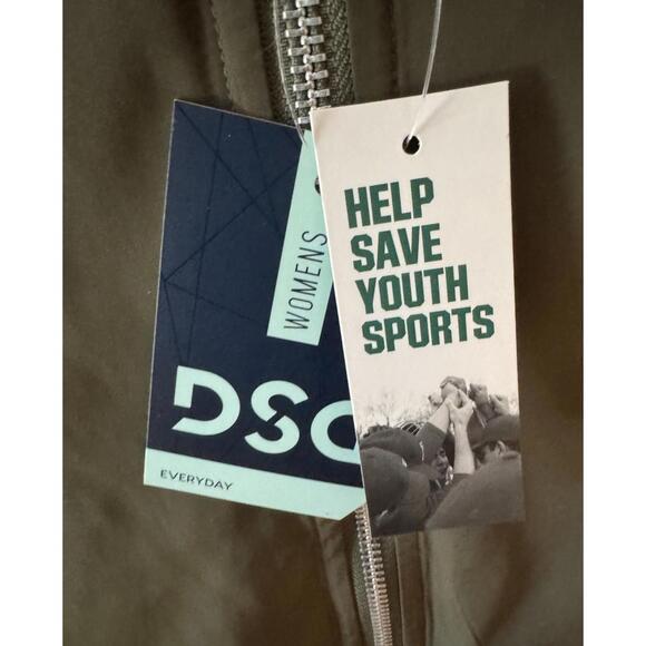 DSG  Long Bomber Rain Repellent Jacket Womens L Olive Green NEW NWT - Picture 3 of 8